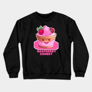 Raspberry Sorbet ice cream cupcake-Sweet Pink, Anime Cartoon Character D4366C Crewneck Sweatshirt